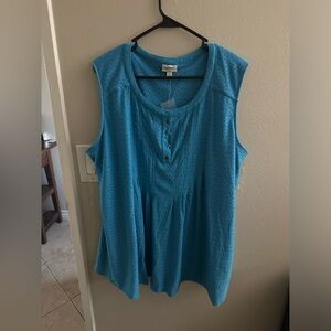 Avenue pretty blue sleeveless top